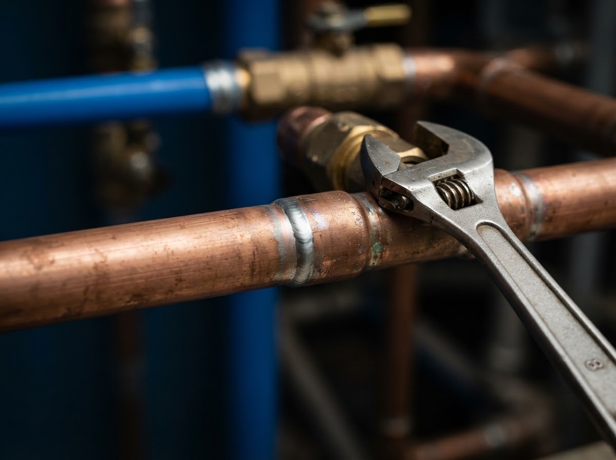 Soldered copper piping joints